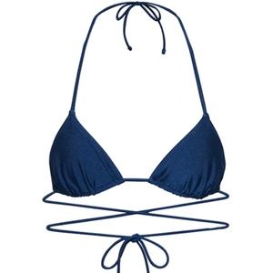 Tropic Of C Praia Tie-Around Bikini Top in Navy XS